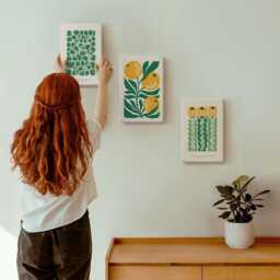 Canvas Wall Art Set Of 3 - Plant Patterns With Flowers & Leaves Posters, Green Photo Print, Plants Decor - thumbnail 3