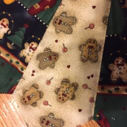Debbie Mumm Christmas Tree Skirt Santa, Gingerbread Print - 42 Inch - thumbnail 4