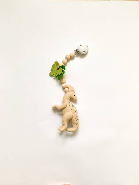 Dinosaur Stroller Toy, Dinosaur Mobile, Accessories, Montessori Toys, Pram Nobile, Baby Shower Gift - image 1