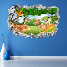 Cartoon Dinosaurs Wall Decal Sticker Mural Print Art Kids Boys Bedroom Nursery Decor Kp5 - thumbnail 2