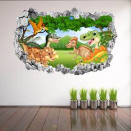 Cartoon Dinosaurs Wall Decal Sticker Mural Print Art Kids Boys Bedroom Nursery Decor Kp5 - thumbnail 3
