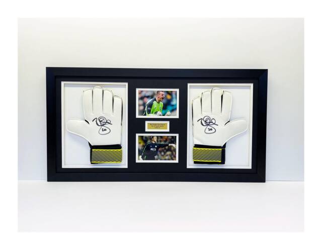 3D Box Frame Goalie Glove & Photo Display - 33x16.5 Inches