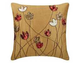 "Pillow Sham Dull Gold Designer 24""x24""/26""x26" - thumbnail 2