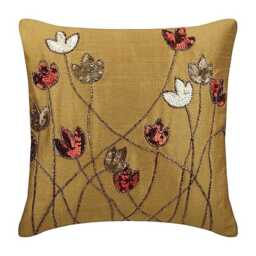 "Pillow Sham Dull Gold Designer 24""x24""/26""x26"