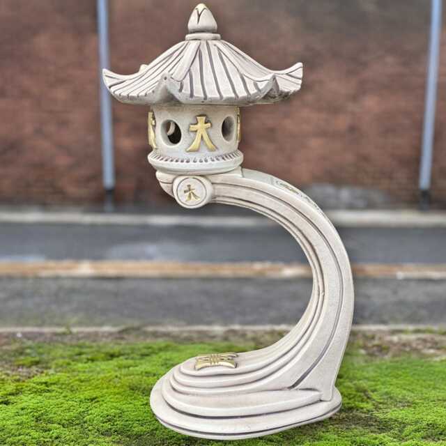 Chinese Lantern Figurine Stone Pagoda Sculpture Cement Statue Zen Garden Decor Oriental Temple Ornament Asian Art Lover Gift - image 1