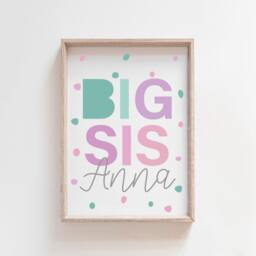 Set Of 3 Nursery Prints, Sisters Make The Best Friends Bedroom, Decor, Personalised Rainbow Print, Siblings Wall Art - thumbnail 2