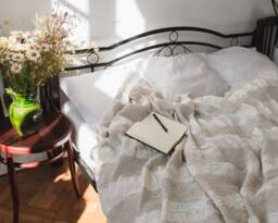Light Natural Linen Waffle Throw/Towel