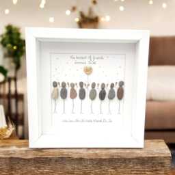 Friends Birthday Pebble Art Personalised Party Gift - 21st, 30Th, 40Th, 50Th, 60Th Handmade Keepsake Unique Friend - thumbnail 1