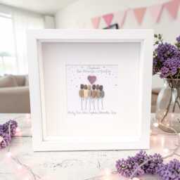 Friends Birthday Pebble Art Personalised Party Gift - 21st, 30Th, 40Th, 50Th, 60Th Handmade Keepsake Unique Friend - thumbnail 2