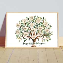 Personalised Family Tree Print, Portrait, Custom Mothers Day Gift, Grandparents - thumbnail 3