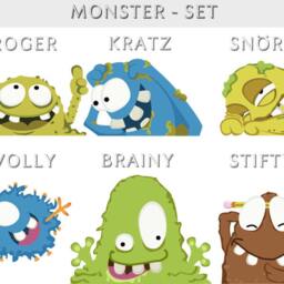 "Wall Sticker ""Monster Set" - thumbnail 2