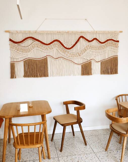 Geometric Wall Art, Macrame Wall Hanging Large, Large Tapestry, Dorm Headboard, Bohemian Decor, Hanging Room Divider, Weaving - image 1