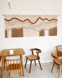 Geometric Wall Art, Macrame Wall Hanging Large, Large Tapestry, Dorm Headboard, Bohemian Decor, Hanging Room Divider, Weaving - thumbnail 1