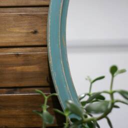 Modern Round Mirror For Bathroom, Large Circle Mirror, Wood Frame Vanity Scandinavian Wall Living Room, Bedroom Wooden - thumbnail 3