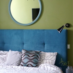 Modern Round Mirror For Bathroom, Large Circle Mirror, Wood Frame Vanity Scandinavian Wall Living Room, Bedroom Wooden - thumbnail 2