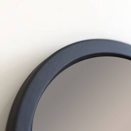Modern Round Mirror For Bathroom, Large Circle Mirror, Wood Frame Vanity Scandinavian Wall Living Room, Bedroom Wooden - thumbnail 4