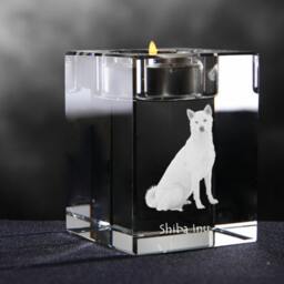 Shiba Inu, Crystal Candlestick With Dog, Souvenir, Decoration, Limited Edition, Collection - thumbnail 2