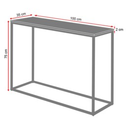Console, Coffee Table Made To Order, Sara, Marble Worktop, For The Living Room, With Top - Fashion-Home - thumbnail 2