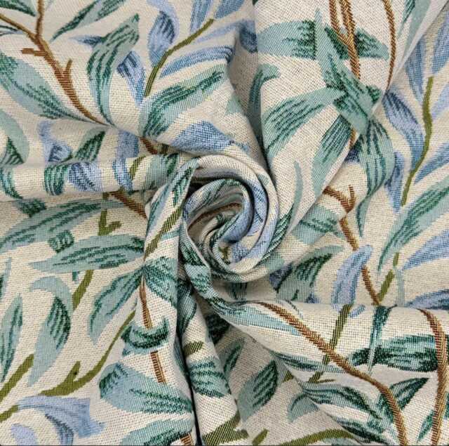 1 X Pair Of William Morris Willow Bough Eyelet Ring Curtains. 87.5 - image 1