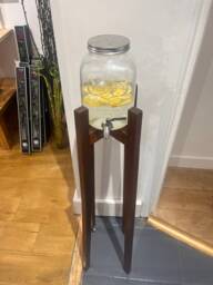 Handmade Solid Wood Cocktail Jar Stand - Dark Walnut Finish - thumbnail 1