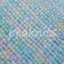 Baby Blanket - Hand Woven Extra Small, Itty Bitty Pastel Rainbow, Shades Of Pink, Yellow, Green, Blue, White in Continuous Weave, Fringe - thumbnail 3