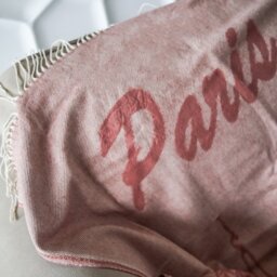 Personalized Bamboo Throw Blanket Paris Design, Woven Blanket - thumbnail 2
