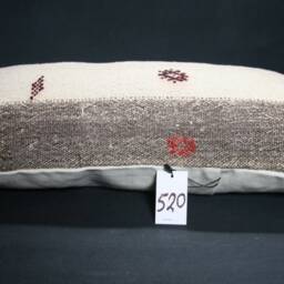 "Kilim Pillow, Wool Kilim Cousin From Anatolia , 30x60 cm, 12""x24" - thumbnail 3