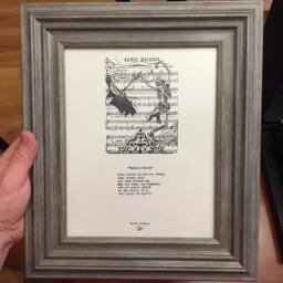 Verse & Chorus. Poetry On Antique Typewriter. Pre-Framed. Gift Ideas For Birthday, Wedding, Anniversary, Christmas, Newborn Baby - thumbnail 1