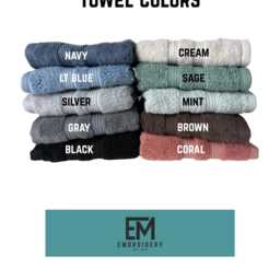 Embroidered Monogram Hand Towel Vine Monogram Single New Home Personalized Gift Seasonal Bathroom Decor Custom College Gear - thumbnail 2