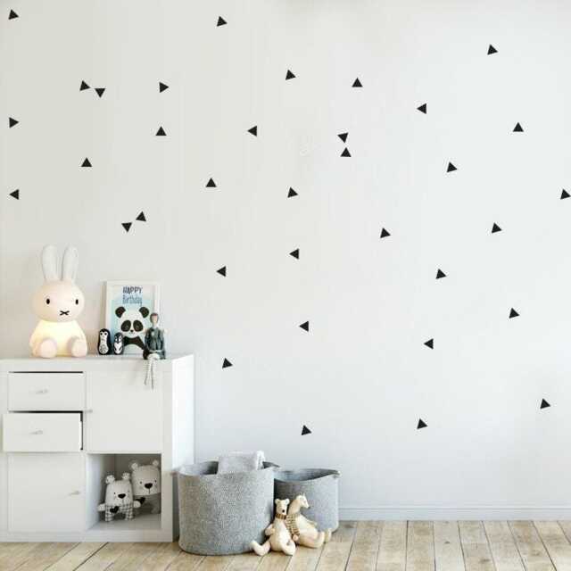 Triangle Decal - Choose Your Color, Little Peaks Decals, Mountains Stickers, Geometric Pattern Wall Decal - image 1