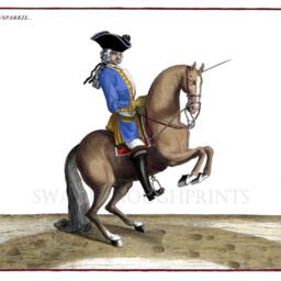 Horse Dressage Equestrian Print Ballet Art, Baron Rais D'eisenberg Circa 1700-1770 European Training Schools Decorative Wall Art - thumbnail 2