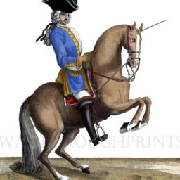 Horse Dressage Equestrian Print Ballet Art, Baron Rais D'eisenberg Circa 1700-1770 European Training Schools Decorative Wall Art - thumbnail 3