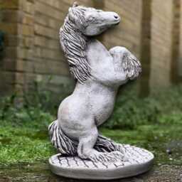 Fantasy Horse Sculpture Concrete Statue Outdoor Animal Decoration Handmade Art Front Door Ornament Garden Figurine Lover Gift - thumbnail 2