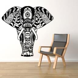 Wall Decals Elephant Namaste Yoga India Patterns Tribal Buddha Ganesh Decal Vinyl Sticker Home Art Bedroom Decor Murals Ms689 - thumbnail 1