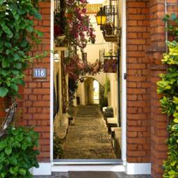 Door Wall Sticker Narrow Street/ Self-Adhesive Vinyl Decal Mural Wallpaper/ Street in The Old Town Sticker/ Peel & Stick - thumbnail 2