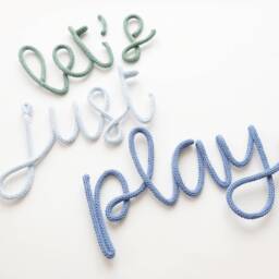 Tricotin Wall Decor, Let's Just Play Nursery Kids Bedroom Decorations, Playroom Scandinavian - thumbnail 3