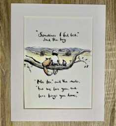 Charlie Mackesy Mounted Print - The Boy, Mole, Fox & Horse Book Page Art - thumbnail 1