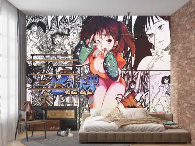 Kids Popular Characters Self-Adhesive Wallpaper Mural Home Wall Art Decor Wp5 - image 1