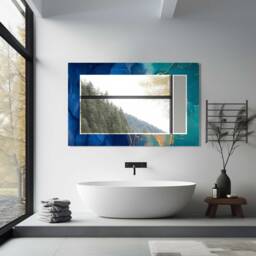 Mirror Wall Decor, For Bathroom, Entryway Hallway Mirror, Luxury Home Living Room Decorative On Tempered Glass - thumbnail 2