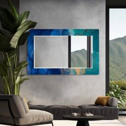 Mirror Wall Decor, For Bathroom, Entryway Hallway Mirror, Luxury Home Living Room Decorative On Tempered Glass - thumbnail 3