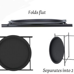 Handmade Geode Resin Tray Table Foldable Portable Side Table - thumbnail 4