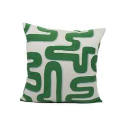 Harlequin - Meander Emerald/Aquamarine Bold Contemporary Winding Geometric Cushion Cover Handmade Throw Pillow Designer Home D??cor - thumbnail 2
