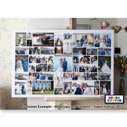 Custom 40 - 50 Photo Family Holiday Wedding Travel Photography Wall Art Display Picture Collage Framed Canvas Print Birthday Gift - thumbnail 3