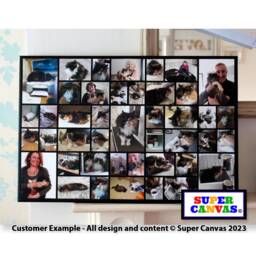 Custom 40 - 50 Photo Family Holiday Wedding Travel Photography Wall Art Display Picture Collage Framed Canvas Print Birthday Gift - thumbnail 2