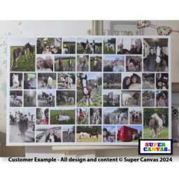 Custom 40 - 50 Photo Family Holiday Wedding Travel Photography Wall Art Display Picture Collage Framed Canvas Print Birthday Gift - thumbnail 4