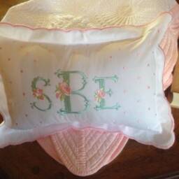 Heirloom Baby Quilt & Matching Pillow - thumbnail 3