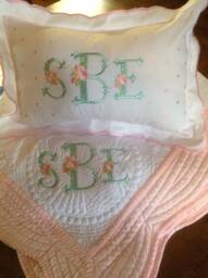 Heirloom Baby Quilt & Matching Pillow - thumbnail 1