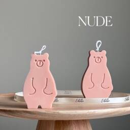 Handmade Teddy Bear Soy Wax Candle Nursery Decor Gift - thumbnail 2