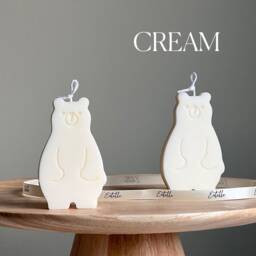 Handmade Teddy Bear Soy Wax Candle Nursery Decor Gift - thumbnail 3