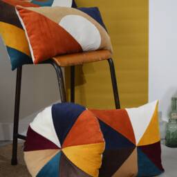 Cushion Cover 40x40 - Handmade in France Corduroy - thumbnail 4